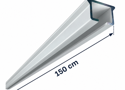Single aluminum curtain rail + accessories PRIMELINE Cezar White 1.5m