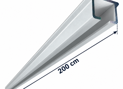 Single aluminum curtain rail + accessories PRIMELINE Cezar White 2m