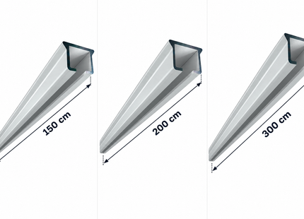 Single aluminum curtain rail + accessories PRIMELINE Cezar White 1.5m