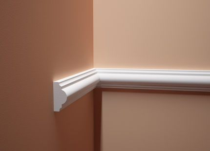 Wall Strip 40x18mm L= 2.44m White Smooth Matt Varnish Primer